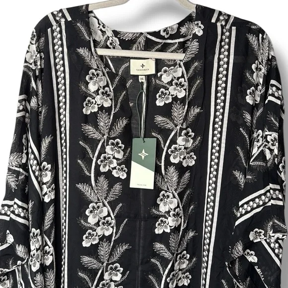 TUCKERNUCK Tnuck Beach Noir‎ Bloom Caftan Dress Coverup - Picture 6 of 12
